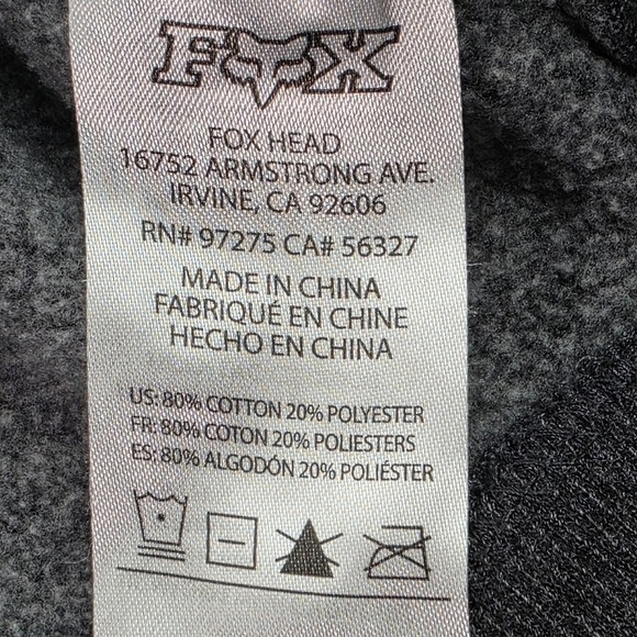 Fox Racing Women's Cold Hearted Pullover Sweatshirt Gray with Pink Heart - L - Picture 4 of 7